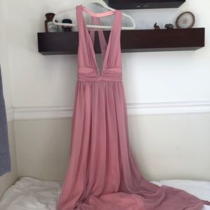 Asos chiffon low v maxi dress